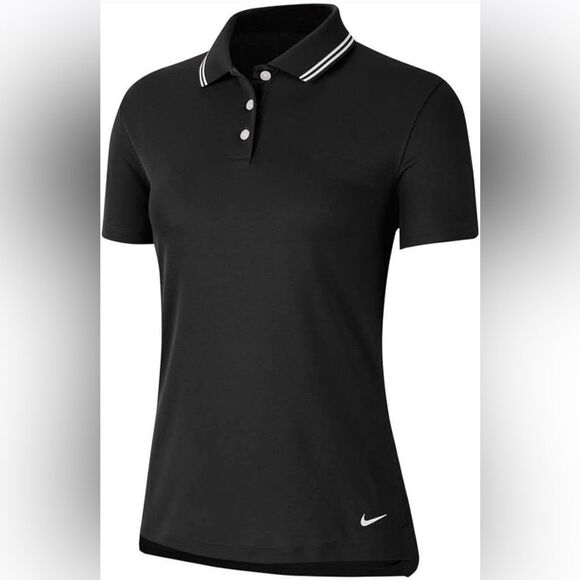 Nike Women's Dri-fit Victory Polo in black size small EUC - Picture 2 of 5